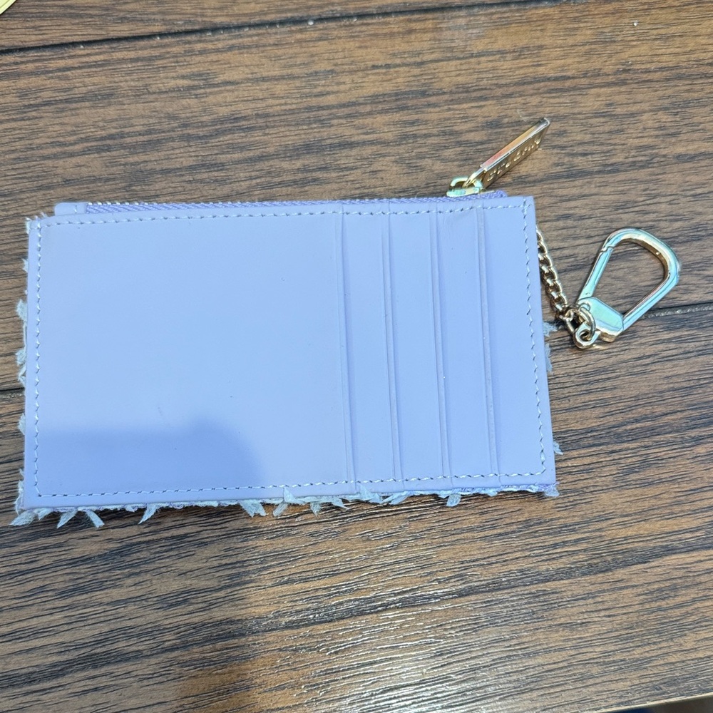 St. John Lavender Tweed Wallet with Gold Accents - Picture 3 of 4